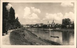 Hranice - View of the Bečva River Postcard