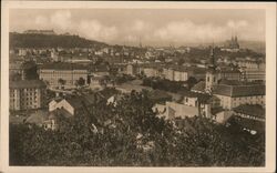 Brno, Czechoslovakia Panoramic City View Postcard
