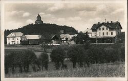 Sobotka, Czechoslovakia, Hotel Posta, Tower Postcard