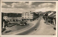 Liptovský Mikuláš, Czechoslovakia, street view Postcard