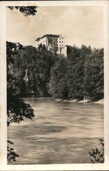 Orlík Castle above Vltava River, Czech Republic Postcard