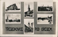 Six View Třebechovice pod Orebem Czechoslovakia Postcard