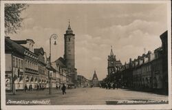 Domažlice, Bohemia, Czechoslovakia - Namesti Square Postcard