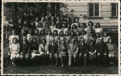 Vintage Class Photo, Kurs 1, Czechoslovakia Postcard