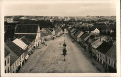 Kyjov, Czechoslovakia - Main Street View Postcard