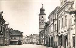 Vintage View of Dolní náměstí Square in Litomyšl Postcard