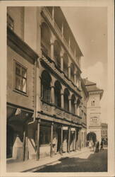 Chrudim, Czech Republic - Building with Arcades Postcard