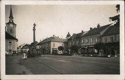 Kostelec nad Orlicí, Main Square, Czechoslovakia Postcard