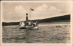 Paddle Steamer at Vranov Dam, Czechoslovakia Postcard