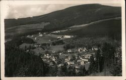 Krkonose - Spindleruv Mlyn. Vzadu Bedrichov. Postcard