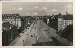 Street Scene in Hradec Kralove, Czechoslovakia Postcard