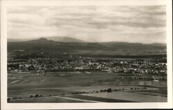 Aerial View of Jičín, Czechoslovakia Postcard