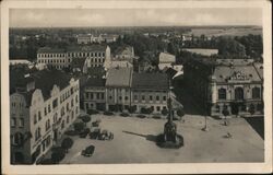 Mladá Boleslav, Czech Republic - Aerial View of Town Square Postcard