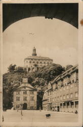 Náchod Castle and Town Hall, Czechoslovakia Postcard