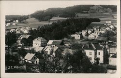 Vintage View of St. Paka, Bohemia, Czech Republic Postcard