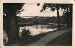 Vintage Postcard - View of Bridge and River Postcard
