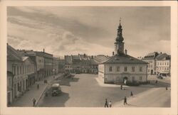 Jesenik Town Square, Czechoslovakia Postcard