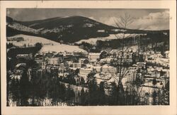 Winter View of Janske Lazne, Czechoslovakia Postcard