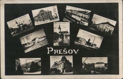 Prešov, Slovakia - Nine Views of the City Postcard