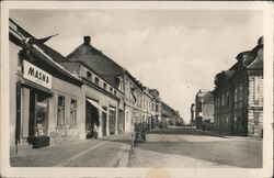 Masna Street in Nový Bydžov, Czechoslovakia Postcard