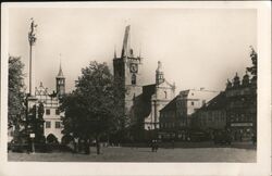 Masaryk Square, Litoměřice, Czechoslovakia Postcard