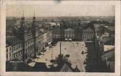 Pardubice, Czechoslovakia - Town Square Postcard