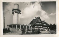 Kramova chata and observation tower, Orlicke Hory Postcard