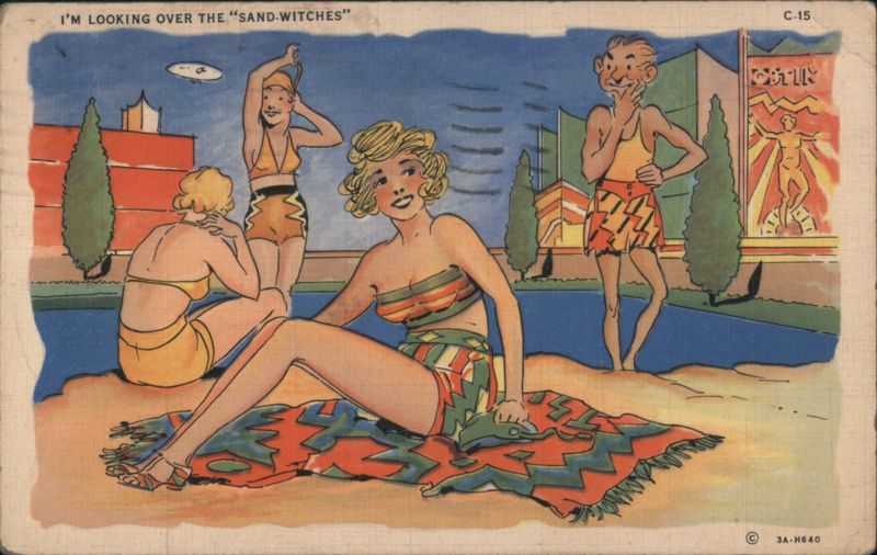 I'm Looking Over the Sand-Witches Comic Beach Scene