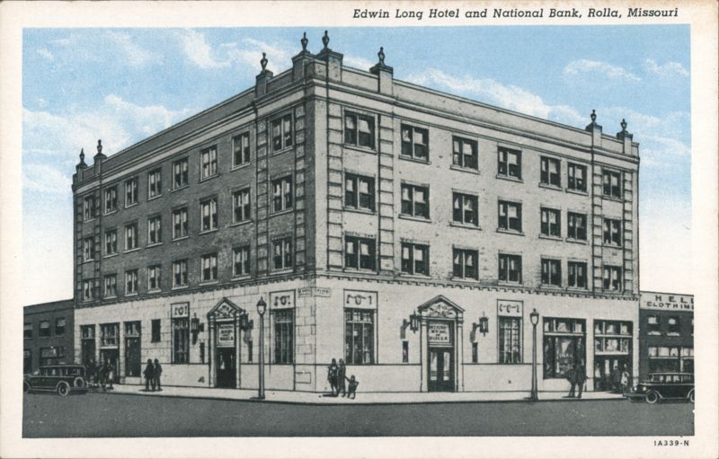 Edwin Long Hotel and National Bank, Rolla, MO Missouri