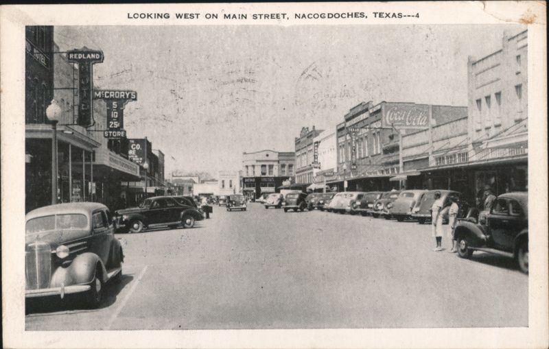Looking West on Main Street, Nacogdoches, TX Texas