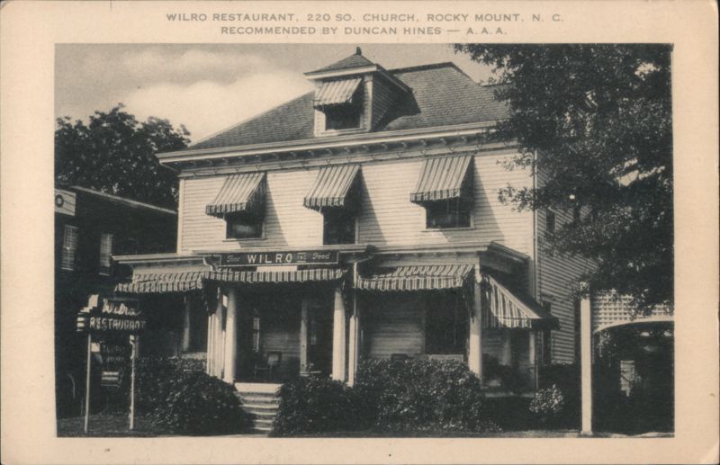 Wilro Restaurant, Rocky Mount, NC North Carolina