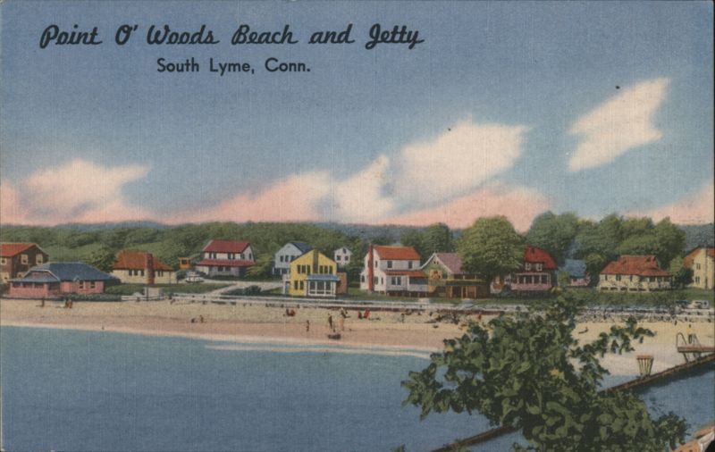 Point O' Woods Beach and Jetty, South Lyme, CT Connecticut