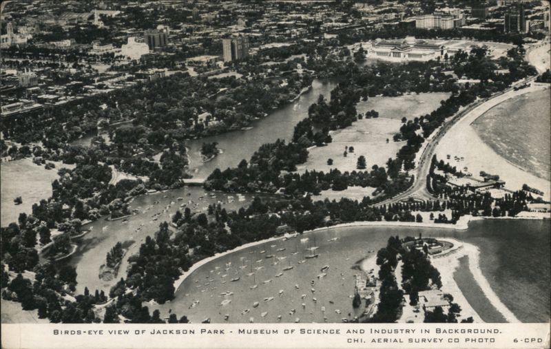 Bird's-Eye View, Jackson Park, Chicago, IL Illinois