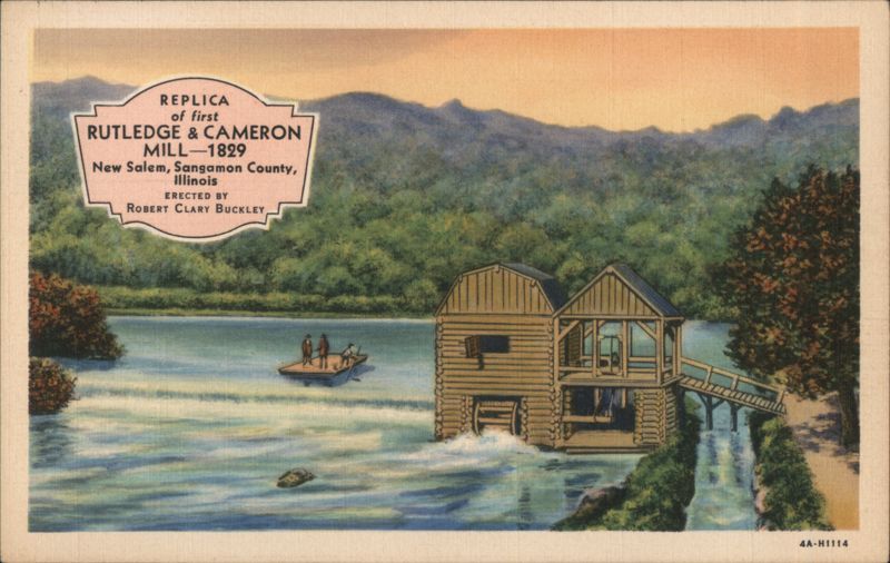 Replica of Rutledge & Cameron Mill, New Salem, IL Illinois