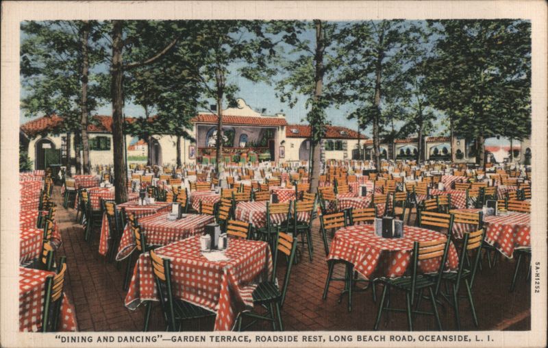 Dining and Dancing - Garden Terrace, Roadside Rest, Long Beach Road Long Island Oceanside New York