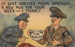 Hitler Comics - A New Mug For Your Beer (Chamber Pot) Postcard