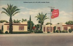 El Patio Courts Motel, Laredo, TX Postcard