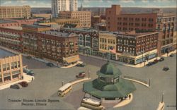 Transfer House, Lincoln Square, Decatur, IL Postcard