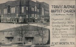 Travis Avenue Baptist Church, Fort Worth, TX Postcard