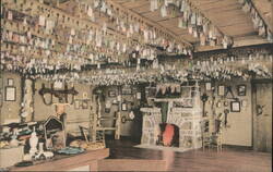 Keystone Fireplace, Baldpate Inn, Estes Park, CO Postcard