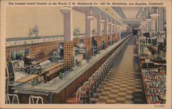 The Longest Lunch Counter in the World F.W. Woolworth Co. Postcard