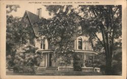 Pettibone House, Wells College, Aurora NY Postcard