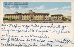 Scripps Metabolic Clinic & Memorial Hospital, La Jolla Postcard