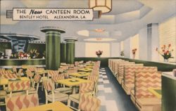 New Canteen Room, Bentley Hotel, Alexandria, LA Postcard