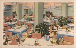 Coffee Shop, Hotel Bentley, Alexandria, LA Postcard