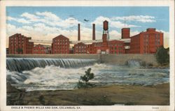Eagle & Phenix Mills and Dam, Columbus, GA Postcard
