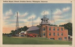DuPont Airport, Atlantic Aviation Service, Wilmington, DE Postcard