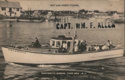Miss America Fishing Boat, Rafferty's Marina, Cape May, NJ Postcard