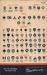 US Army Insignia Recognition Aid Postcard