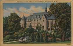 Belle Skinner Hall of Music, Vassar College Postcard